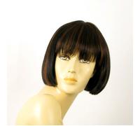 Parrucca Donna 100% Capelli Naturale Quadrato Mechato Nero/Ramato Elisa 1b30