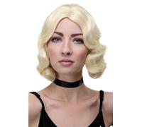 Parrucca Donna 20er Anni Berlino Swing Ondulato Biondo Chiaro GFW1726