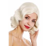 Parrucca Donna 20er Swing Charleston Chicago Riga IN Mezzo Ondulato Biondo
