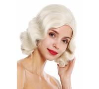 Parrucca Donna 20er Swing Charleston Chicago Riga IN Mezzo Ondulato Biondo