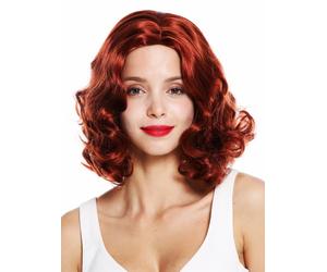 Parrucca Donna 20er Swing Charleston Chicago Riga IN Mezzo Ondulato Rame Rosso