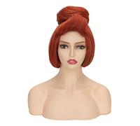 Parrucca donna anni 50 | FVCENT Wilma Flintstone Costume di Halloween per le donne, i Flintstones, 60 anni Short Red Vintage Updo Halloween Costume Bun Party Parrucca (Red)