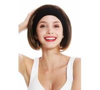 Parrucca Donna Archetto Corto Liscio 80er Retrò Look Braun Biondo Punte GFW948