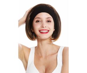 Parrucca Donna Archetto Corto Liscio 80er Retrò Look Braun Biondo Punte GFW948