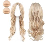 Parrucca Donna Bionda Lunga,70 cm Lungo Ondulato Parrucche Resistente,Per la Vita Quotidiana,i Cosplay e le feste Parrucche Ricce