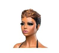 parrucca donna capelli veri umani Parrucca corta con taglio pixie for capelli umani for donne nere 1B e bionde 613 parrucche corte colorate Bob parrucca donna