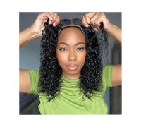 parrucca donna capelli veri umani Parrucca frontale in pizzo 4x4 riccia Parrucca bob senza colla for capelli umani pre-pizzicata pronta da indossare parrucca donna(12inches)