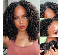 Parrucca Donna Capelli Veri Umani V Part Wig Human Hair Curly Upgrade U Part Parrucca Capelli Glueless Full Head Clip In Half Wig Human Hair None Lace Front Wig 18 Inch