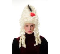Parrucca Donna Carnevale Barocco Marie Antoinette Biondo Platino Beehive