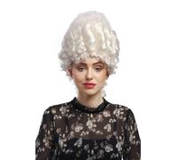Parrucca Donna Carnevale Storico Barocco Bianco Marie Antoinette