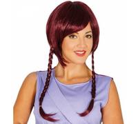 Parrucca Donna Con Treccie Porpora x Costume Carnevale Parrucche PS 17353