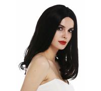 Parrucca Donna Donne Lungo Teil-Monofilament Riga IN Mezzo Nero Braun Mix