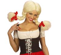 Parrucca Donna Heidi Con Treccione PS 08602 Accessorio Carnevale
