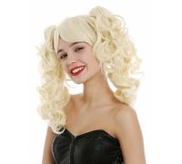 Parrucca Donna Lolita Cosplay Corto Liscio Lunga Ricci Codini Biondo Platino