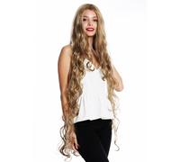 Parrucca Donna Lunga Rapunzel Ricci Ondulati Con Riga Centrale Biondo Mix VK-40