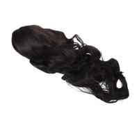 Parrucca Donna Lunga Riccia a Onde D’acqua, Fibra Termica Nera | Rete Interna Integrata, Leggera e Confortevole, Effetto Naturale, per Teatro, Cosplay, Feste e Atmosfera di Halloween