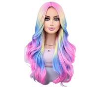 Parrucca Donna Parrucca Arcobaleno Colorato Nella Del Festival(TP0995-8_26INCHES)