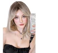 Parrucca Donna Parrucca bionda corta diritta con frangia laterale for le donne Parrucche for costumi da festa for capelli giocosi(Wig-LC242-1)