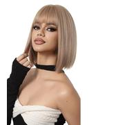 Parrucca Donna Parrucca bionda Ombre for donna Breve rettilineo Biondo marrone Mette in risalto i capelli Parrucche for appuntamento quotidiano Parte centrale(Wig LC1124-1)