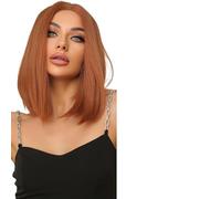 Parrucca Donna Parrucca bionda Ombre for donna Breve rettilineo Biondo marrone Mette in risalto i capelli Parrucche for appuntamento quotidiano Parte centrale(Wig WL1034-1)