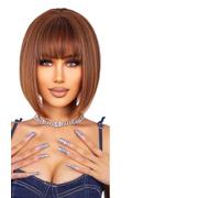 Parrucca Donna Parrucca bionda Ombre for donna Breve rettilineo Biondo marrone Mette in risalto i capelli Parrucche for appuntamento quotidiano Parte centrale(Wig LC2071-2)