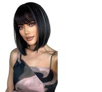 Parrucca Donna Parrucca bionda Ombre for donna Breve rettilineo Biondo marrone Mette in risalto i capelli Parrucche for appuntamento quotidiano Parte centrale(Wig LC2091-3)