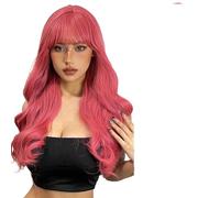 Parrucca Donna Parrucche bionde Ombre con frangia Capelli ondulati di media lunghezza soffici e morbide for tutti i giorni for le donne(WL1020-1)