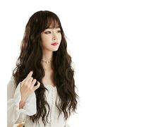 Parrucca Donna Parrucche blu a onde sciolte lunghe fino alle spalle con parrucca for capelli ondulati ricci a strati radici scure for le donne ogni giorno(C8265-1)