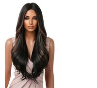 Parrucca Donna Parrucche for capelli rosa con parte centrale Parrucca lunga Ombre resistente al calore for le donne in cerca di feste quotidiane(LC2052-3)