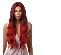 Parrucca Donna Parrucche for capelli rosa con parte centrale Parrucca lunga Ombre resistente al calore for le donne in cerca di feste quotidiane(LC2043-1)