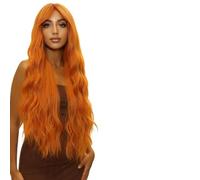 Parrucca Donna Parrucche lunghe Ombre marrone vino rosso onda con frangia parrucca ondulata for le donne(LC2084-3)