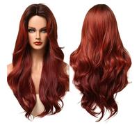 Parrucca Donna Parrucche ondulate lunghe bionde castano chiaro cenere con frangia for capelli da festa quotidiane for le donne(LC5221-1)