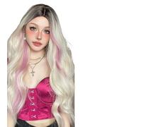 Parrucca Donna Parrucche ondulate lunghe con frangia riccia ricci marroni for donne che cercano parrucche for capelli for parrucca quotidiana(LC8107-1)