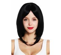 Parrucca Donna Spalla Lunga Liscia Sfumata Con Frangia Lunga Divisa Nera VK-48