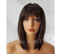 Parrucca Donna Spalla Lunghezza Rasoio Taglio Biondo Marrone Nero Zenzero Mix UK