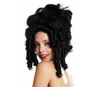 Parrucca Donna Teatro Cosplay Barocco Maria Antonietta Contessa Nobildonna Nera