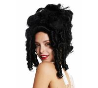 Parrucca Donna Teatro Cosplay Barocco Maria Antonietta Contessa Nobildonna Nera