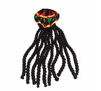 Parrucca Dreadlock Cappello Berretto Lavorato A Maglia Traspirante con Parrucca Lunga Nera Dreadlocks per Estate Inverno Festa di Halloween Comodo Materiale in Pile di Lana Colori