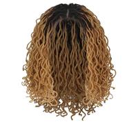 Parrucca Dreadlock da 14 pollici Parrucca intrecciata sintetica senza colla con treccia sintetica con cappuccio regolabile Leggera dall'aspetto naturale per le donne da indossare ogni giorno e p