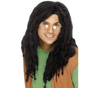 Parrucca Dreadlock Nera Rasta Giamaicana Accessorio Per Costume Da Uomo