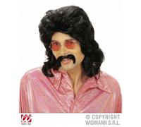 PARRUCCA E BAFFI UOMO ANNI 70 NERA
