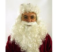 Parrucca e barba bianca babbo natale lusso Santa Claus