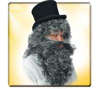 PARRUCCA E BARBA BRIZZOLATA 40 cm.