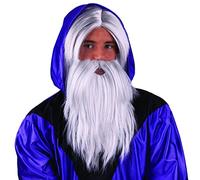 Parrucca e barba grigia mago santone