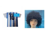 PARRUCCA E maglietta DIEGO maradona maglia ARGENTINA MESSICO 86