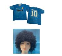PARRUCCA E maglietta DIEGO maradona maglia NAPOLI MARS CAMPIONI D'ITALIA