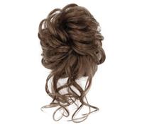 Parrucca elastica sintetica chignon capelli ricci clip falso in capelli coda di cavallo estensione parrucca ricci ondulati elastici 10