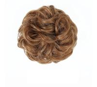 Parrucca elastica sintetica chignon capelli ricci clip falso in capelli coda di cavallo estensione parrucca ricci ondulati elastici 36
