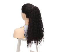 Parrucca, elastico, coda di cavallo, sintetico sintetico, capelli ricci estesi da donna, coda di cavallo avvolta(Brown)