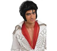Parrucca Elvis nera da uomo New Style Costume Co del 2025 per Halloween e Cosplay